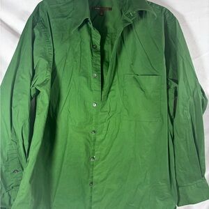 BCBG Men's Vibrant Green Button Down Shirt